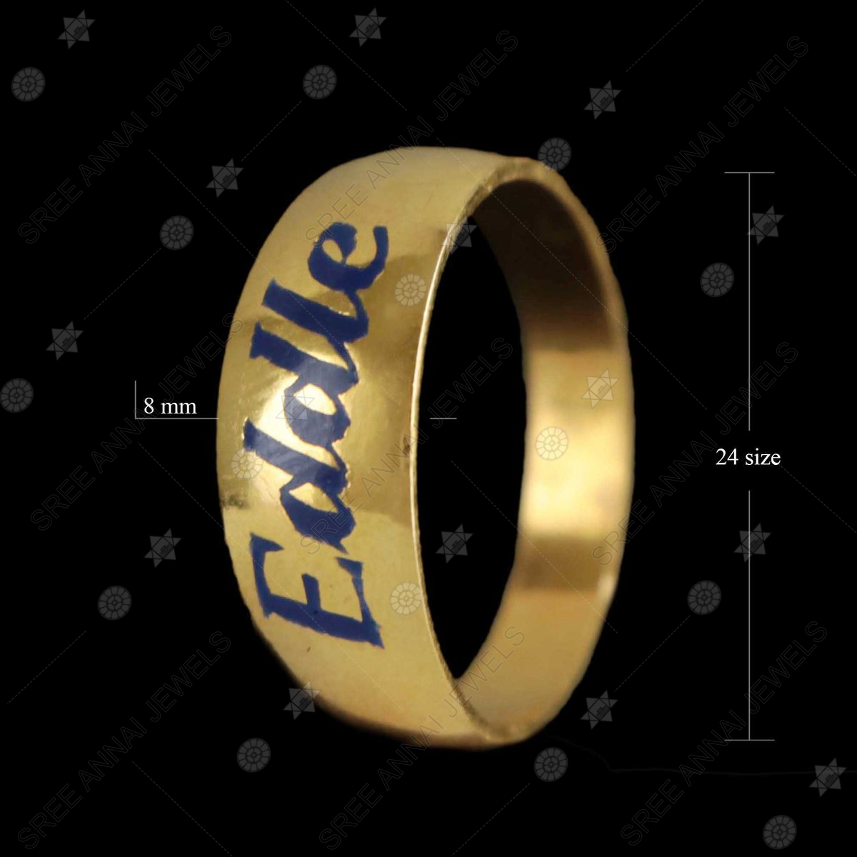Personalised Diamond Gold-Plated Silver Ladies' Ring: 'Eternity'  Personalised Diamond Ring