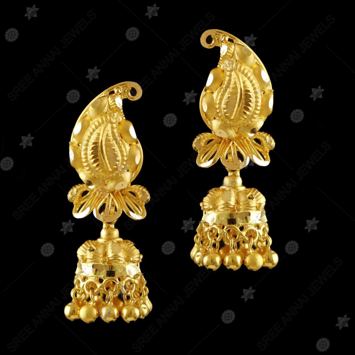 Flipkart.com - Buy shree sundari GOLD PLATED RUBY STONE LAKSHMI DESIGN STUD  WITH SMALL JIMIKI Ruby Brass Stud Earring Online at Best Prices in India