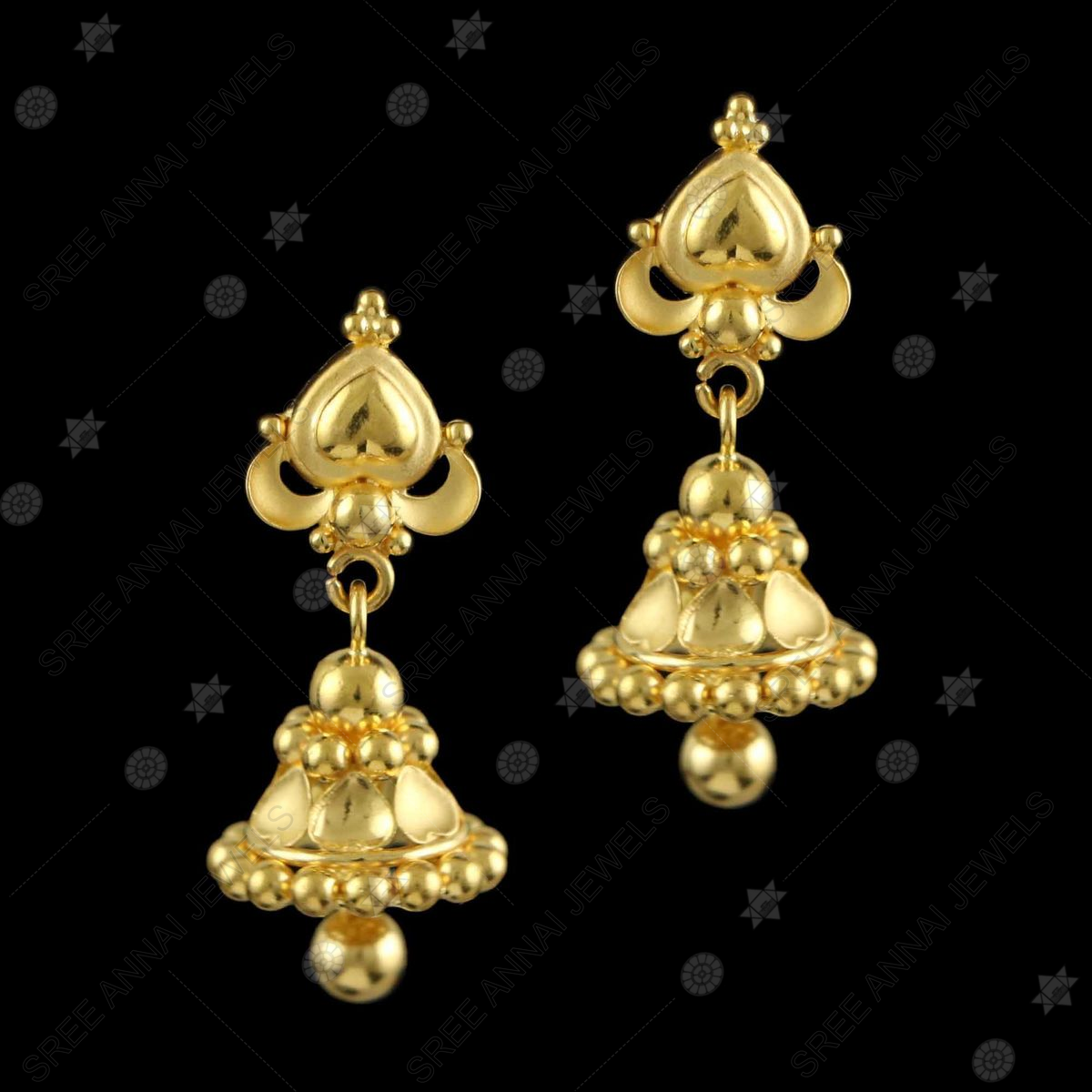 Buy Gold Design Jhumkas Earring One Gram Gold Daily Wear Plain Jimiki Buy  Online