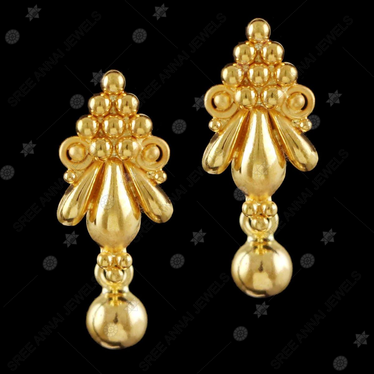 Kerala Style Palakka Earrings - EJK2603R – Kalanjali Collections