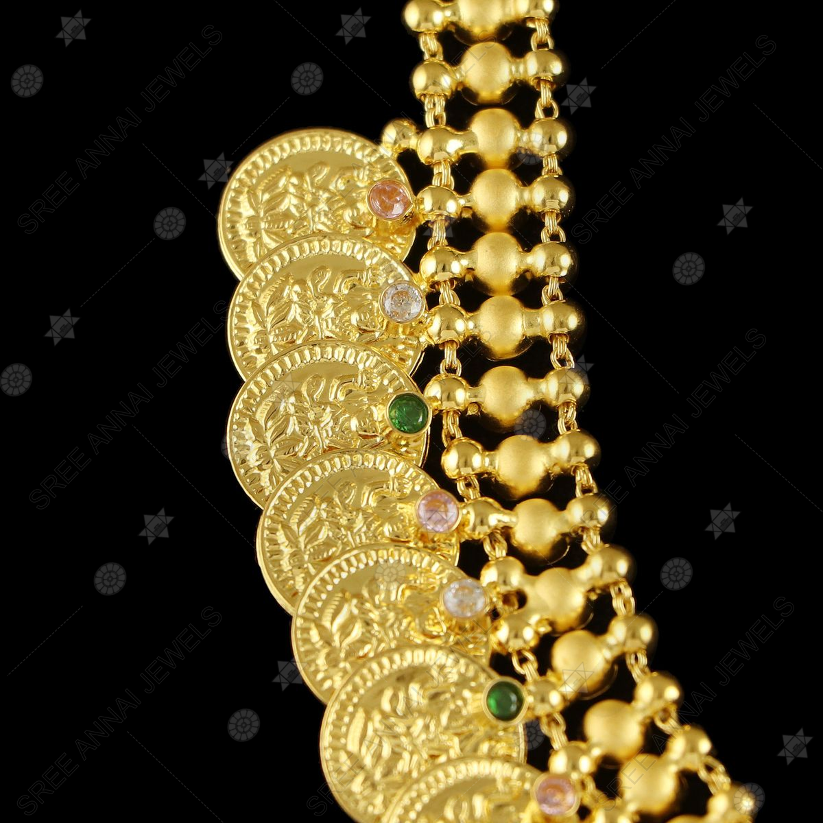 Gold tone Lakshmi coin-Mulla mottu Kerala style Necklace dj-36843 –  dreamjwell