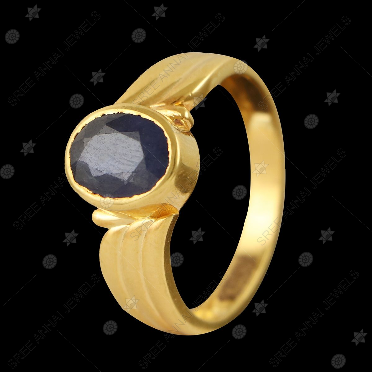 Yellow Gold Blue Sapphire Ring | Blue Sapphire Ring | J F M – J F M