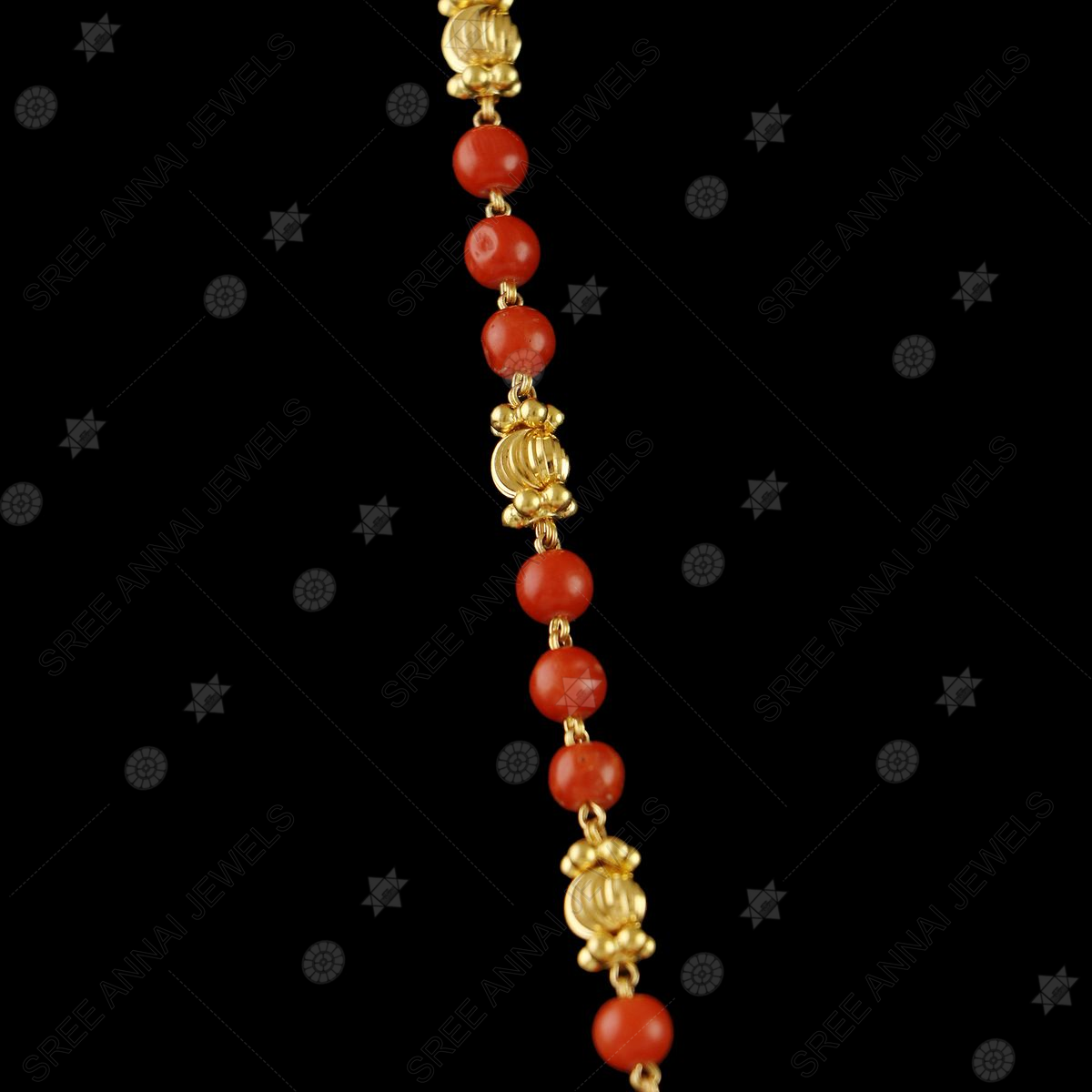 Gold Black Beads Long Haram  Art of Gold Jewellery, Coimbatore