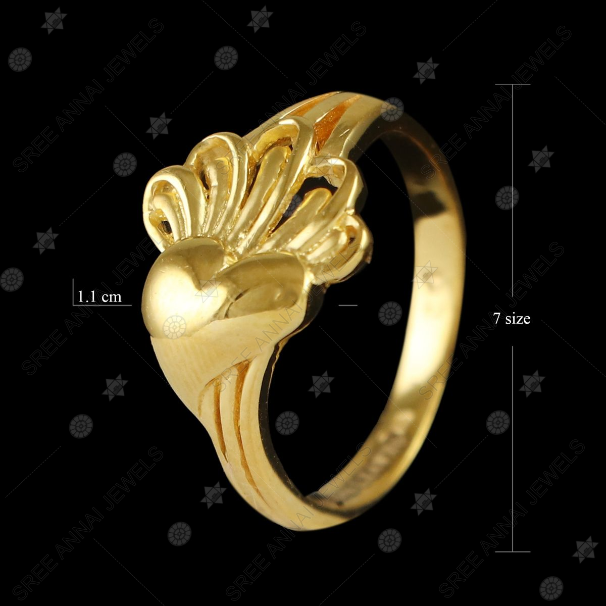 Bhima Jewellers 22k (916) Yellow Gold WOMEN CASTING RING Ring for Women :  Amazon.in: Fashion