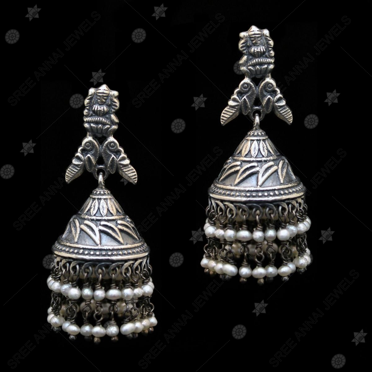 Oxidized sale jhumkas online